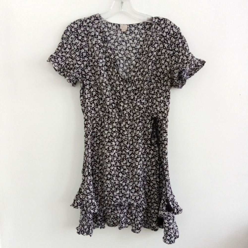Ann Taylor Loft Beach Ditsy Floral Ruffle Cottagecore Y2K Dress
